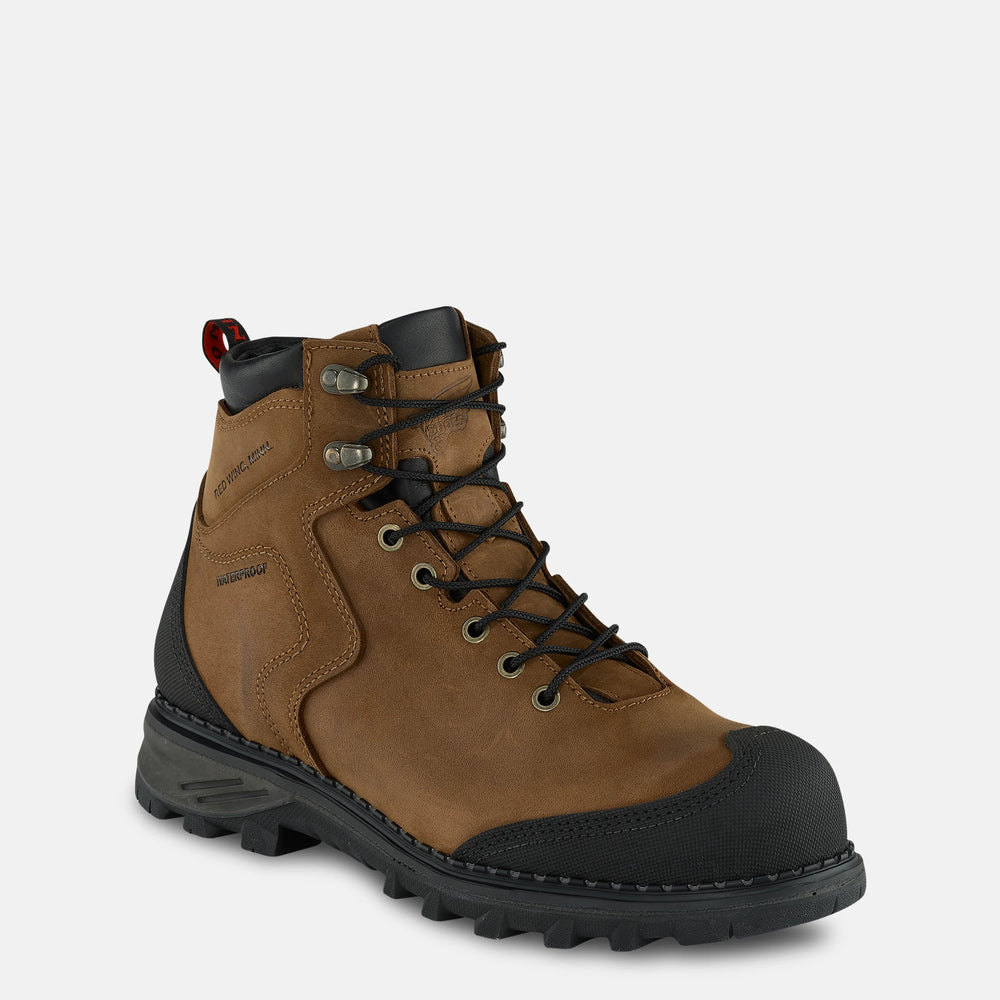 Red Wing Shoes Men / Burnside 6-inch Waterproof Safety Toe Boot Brown 2410