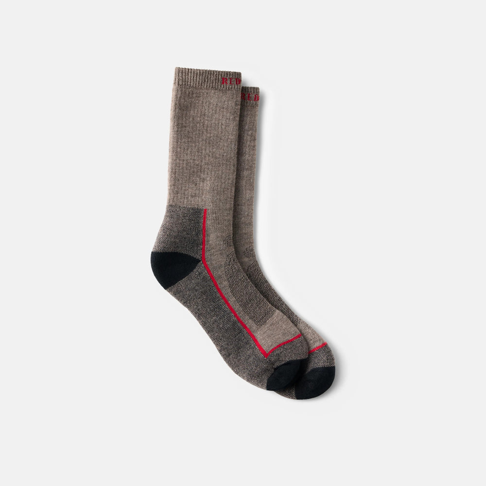 Red Wing Shoes Apparel / Unisex Steel-Toe Merino Wool Blend Crew Sock in Brown 97395