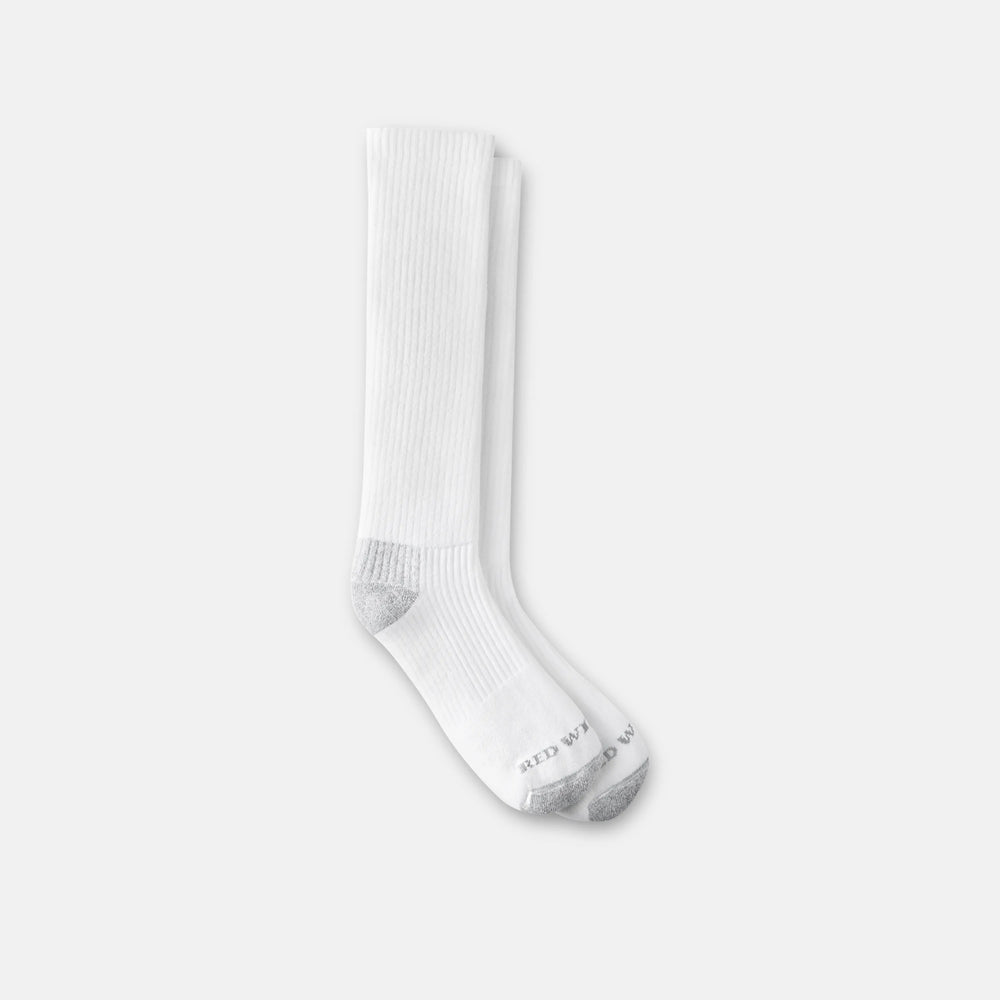 Red Wing Shoes Apparel / Unisex Cotton Blend Over-the-Calf Sock in White 97274
