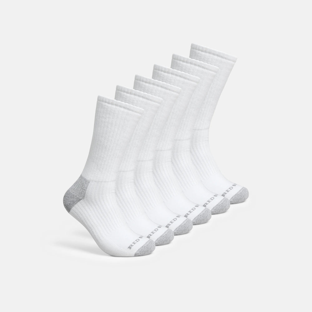 Red Wing Shoes Apparel / Unisex Cotton Blend Crew Sock in White 97268
