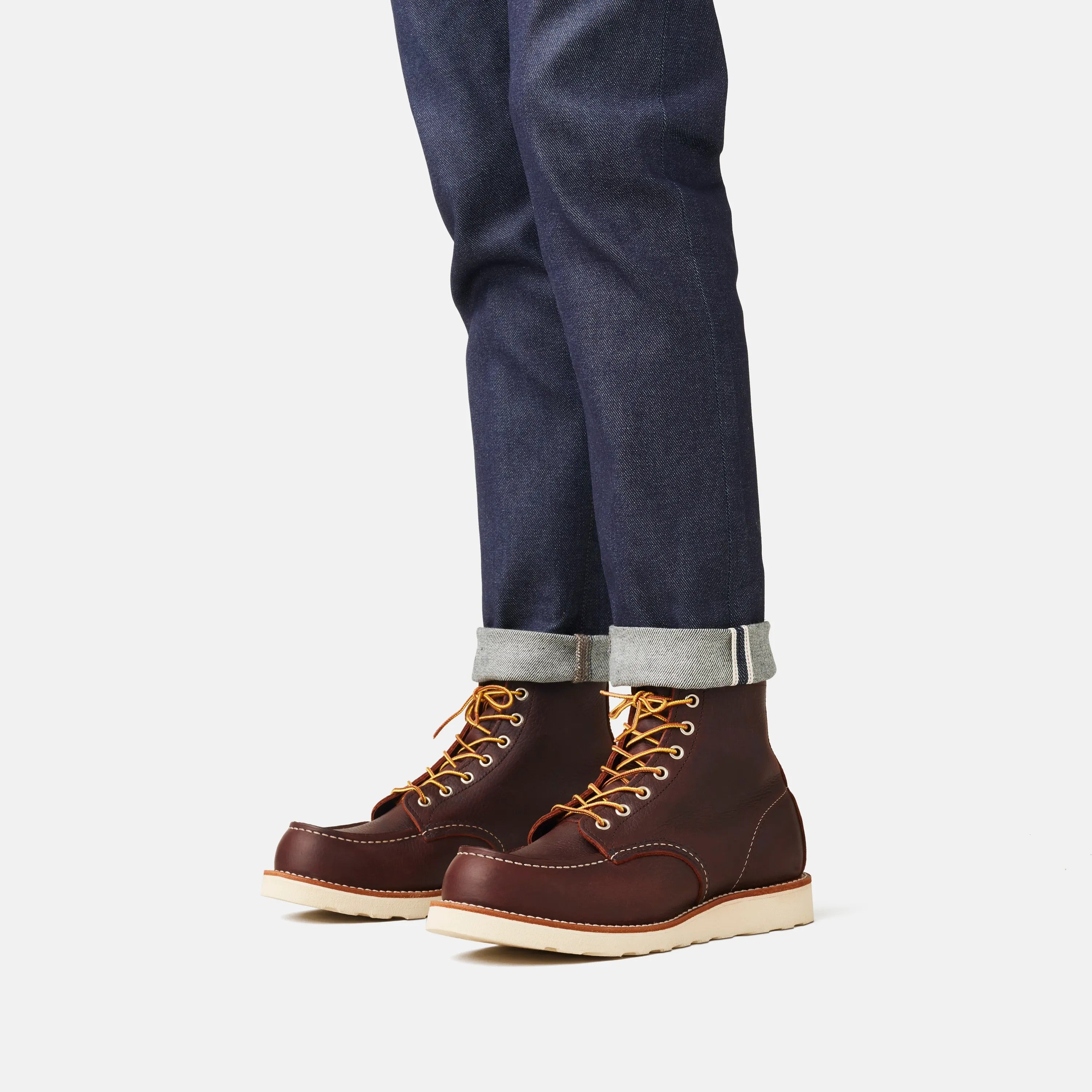 Red Wing Shoes Men / Classic Moc 6-Inch Boot in Dark Brown Leather 8138