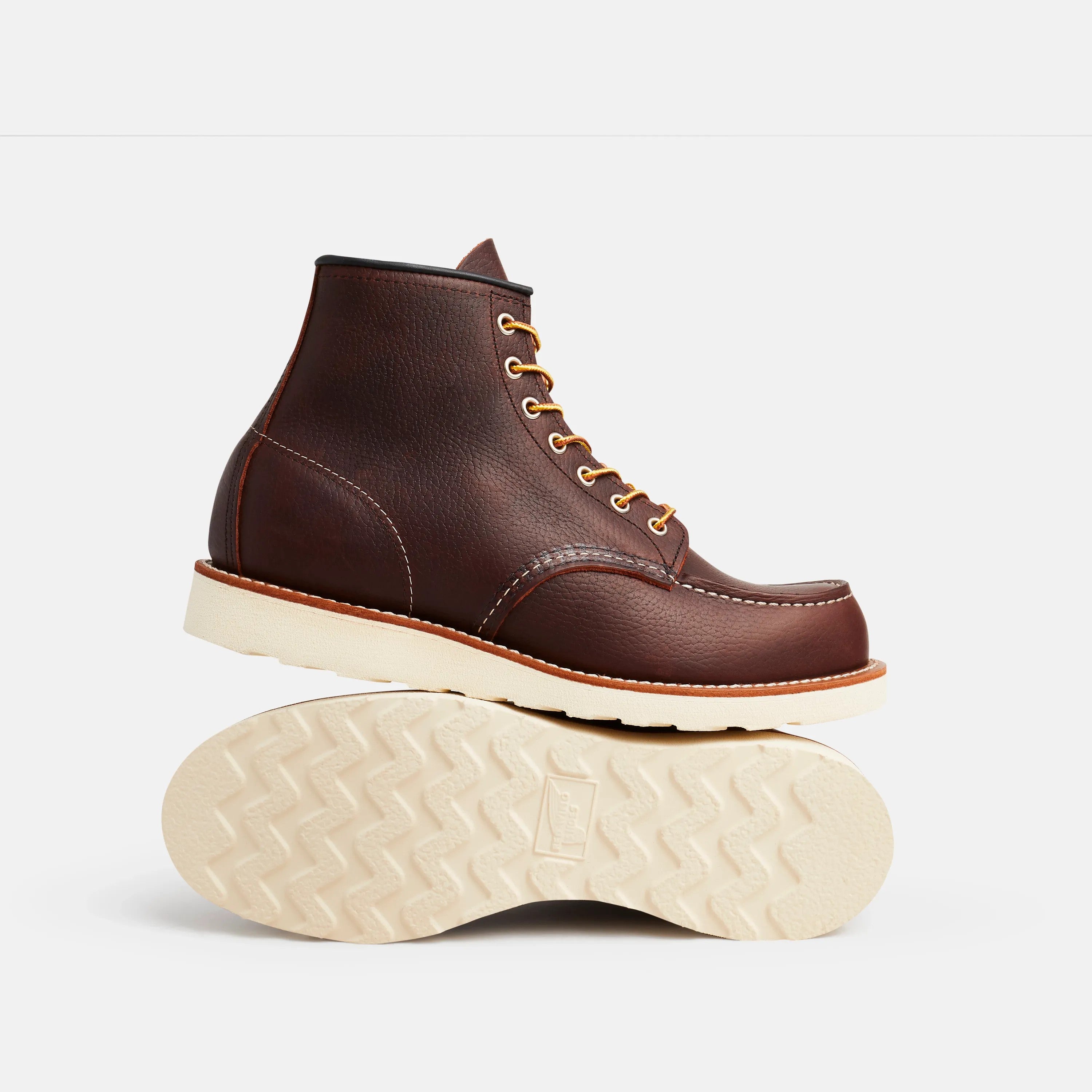 Red Wing Shoes Men / Classic Moc 6-Inch Boot in Dark Brown Leather 8138