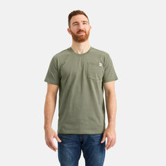 Red Wing Shoes Men|Apparel / Short Sleeve Pocket T-Shirt in Olive Green 98473