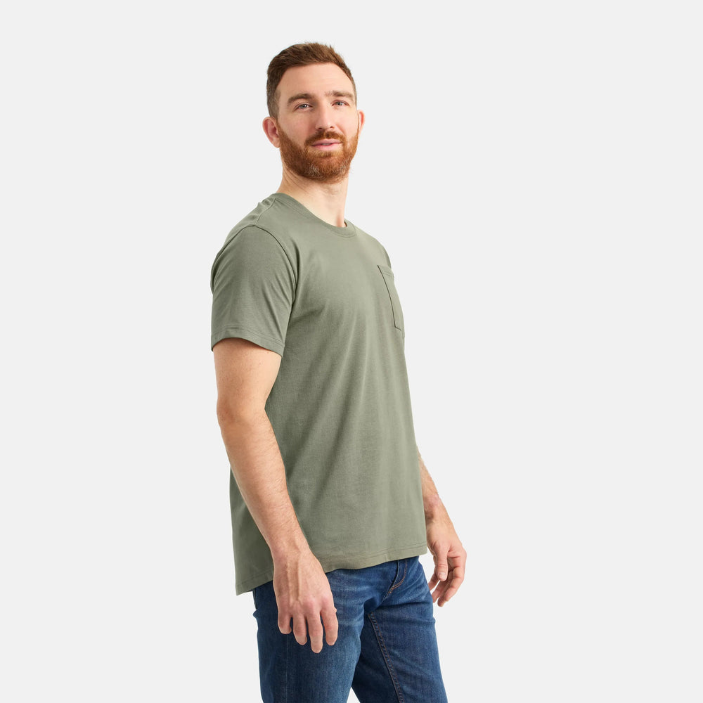 Red Wing Shoes Men|Apparel / Short Sleeve Pocket T-Shirt in Olive Green 98473