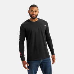 Red Wing Shoes Men|Apparel / Long Sleeve Classic Pocket Tee in Black 98474