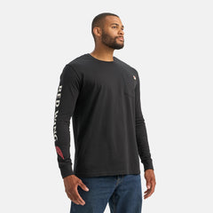 Red Wing Shoes Men|Apparel / Long Sleeve Classic Pocket Tee in Black 98474