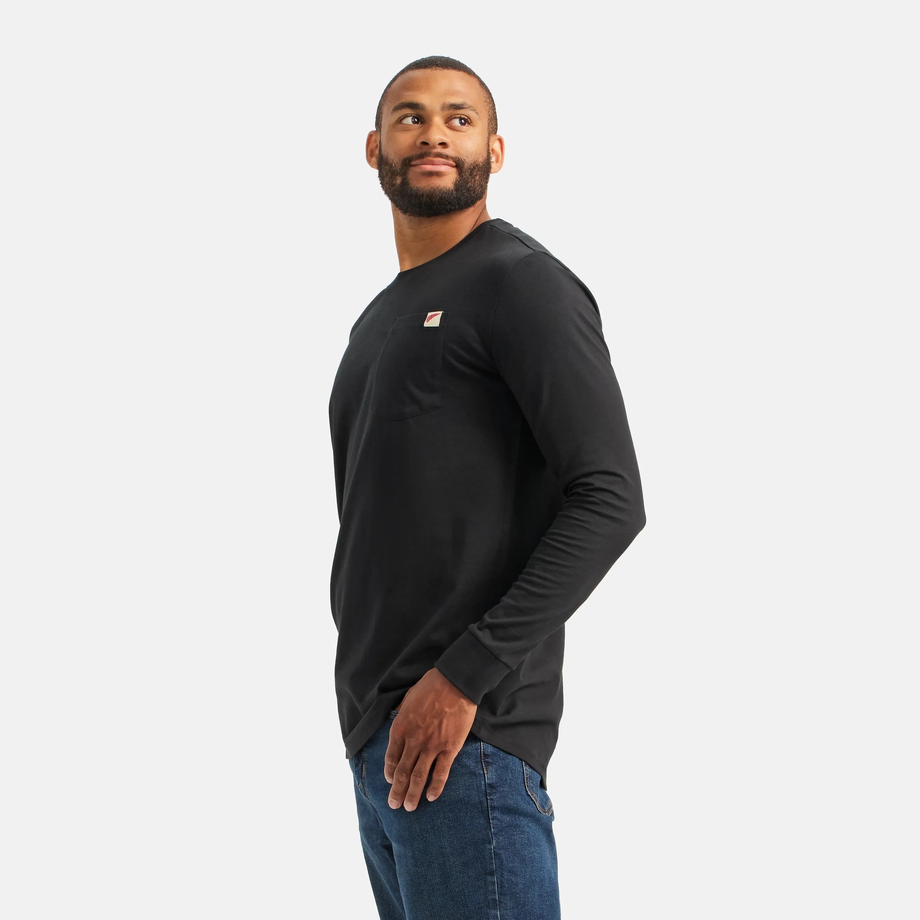 Red Wing Shoes Men|Apparel / Long Sleeve Classic Pocket Tee in Black 98474