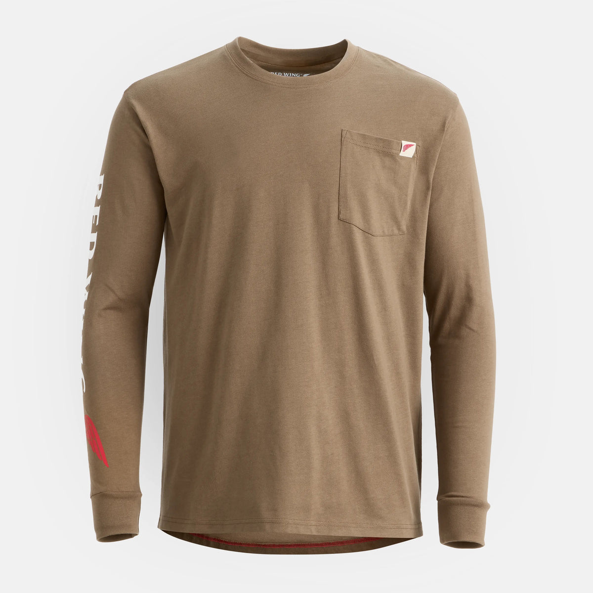 Red Wing Shoes Men|Apparel / Long Sleeve Classic Pocket Tee in Brown