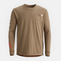 Red Wing Shoes Men|Apparel / Long Sleeve Classic Pocket Tee in Brown