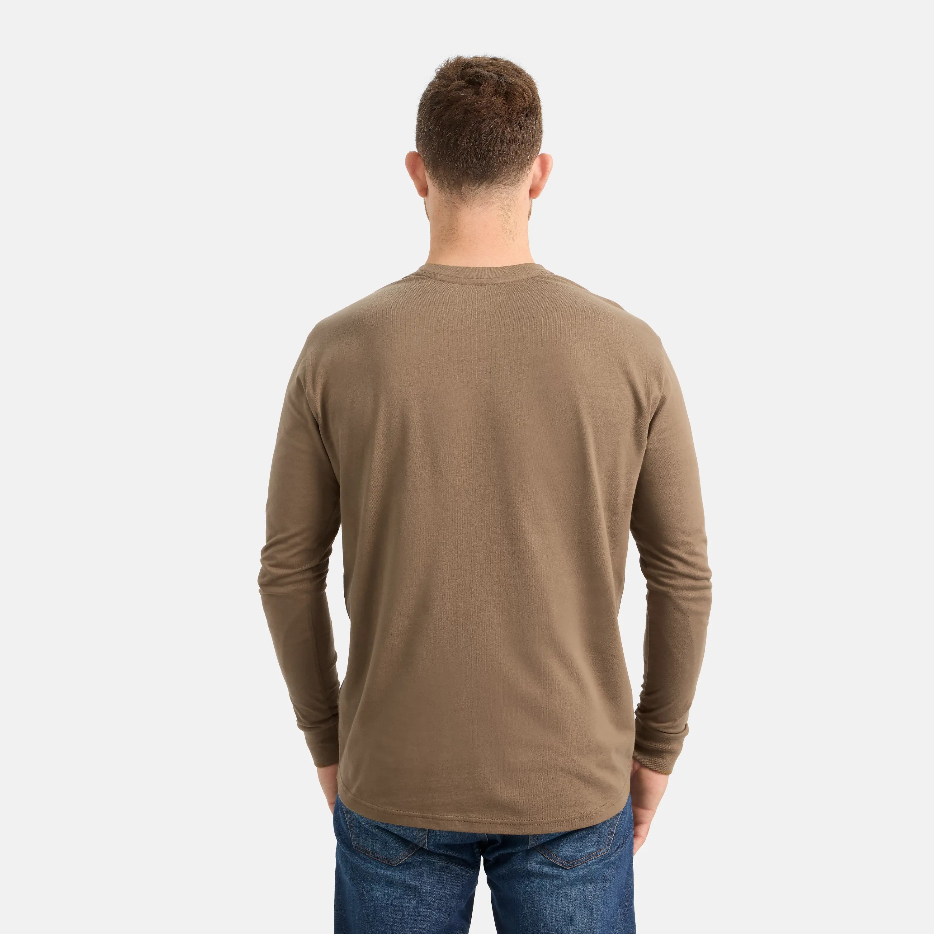 Red Wing Shoes Men|Apparel / Long Sleeve Classic Pocket Tee in Brown