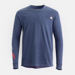 Red Wing Shoes Men|Apparel / Long Sleeve Classic Pocket Tee in Navy 98476