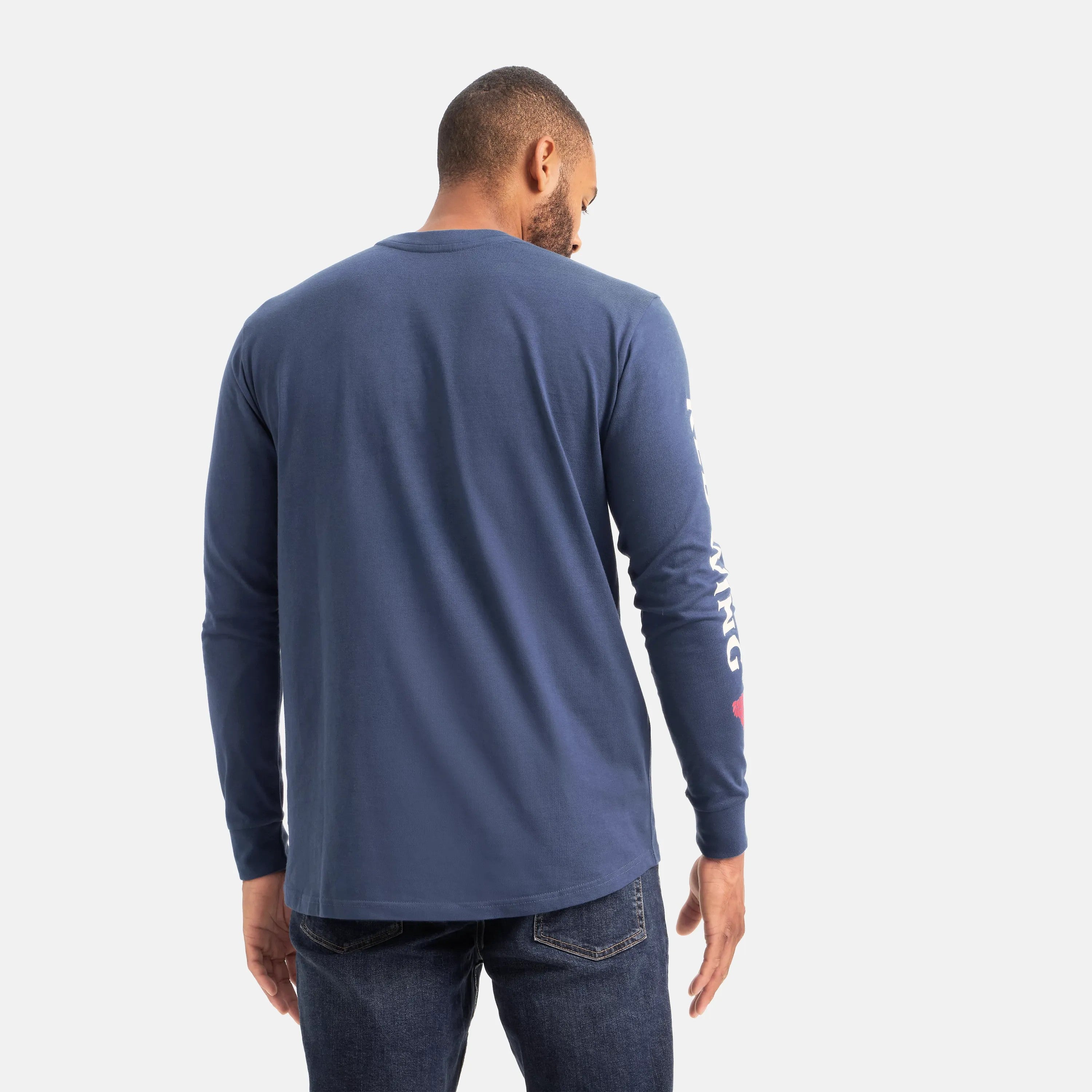 Red Wing Shoes Men|Apparel / Long Sleeve Classic Pocket Tee in Navy 98476