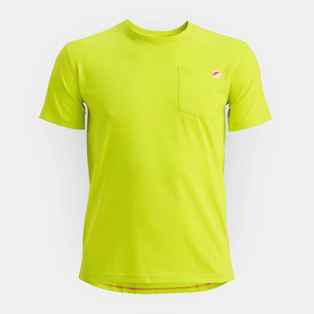 Red Wing Shoes Men|Apparel / Short Sleeve Pocket T-Shirt in Bright Green 98472