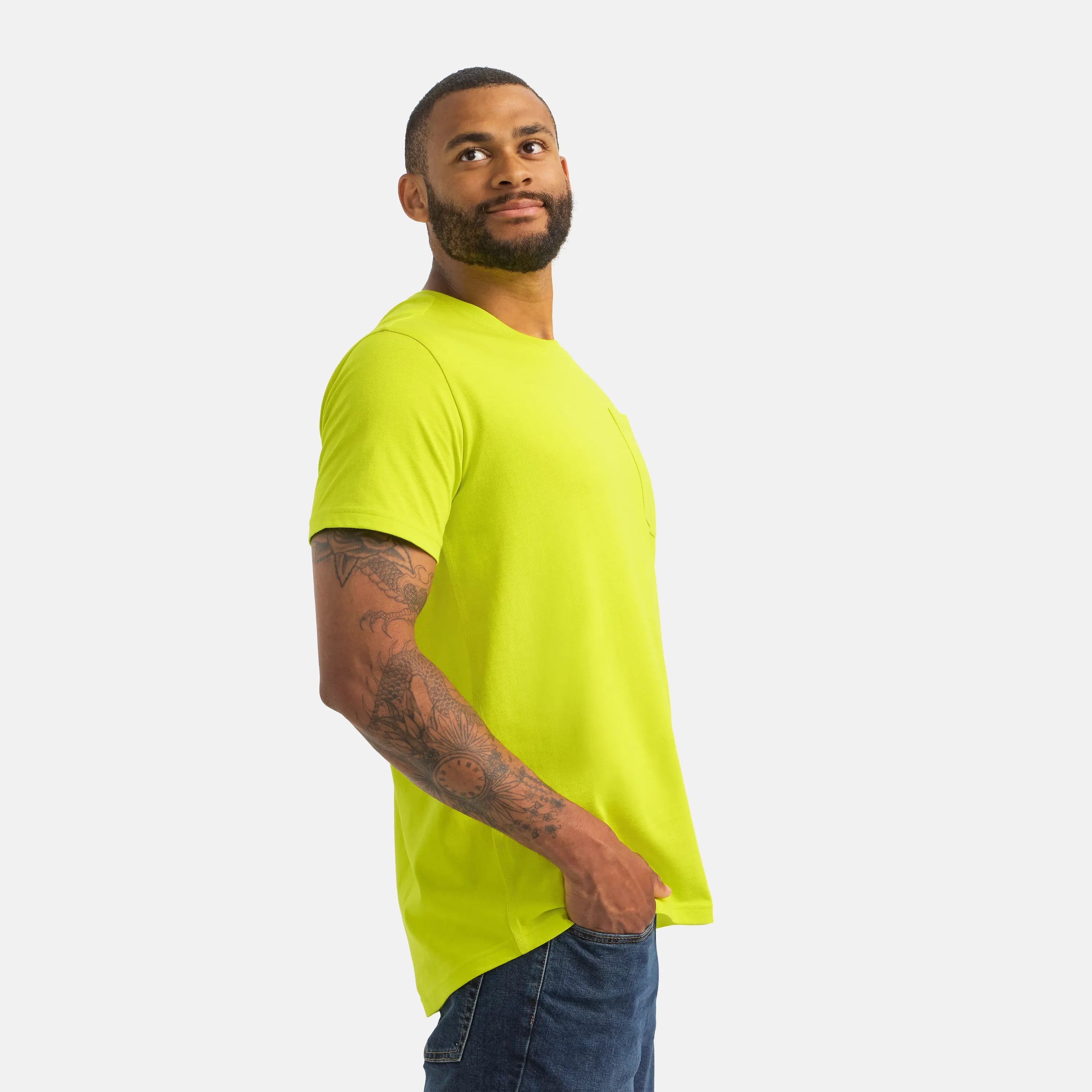 Red Wing Shoes Men|Apparel / Short Sleeve Pocket T-Shirt in Bright Green 98472