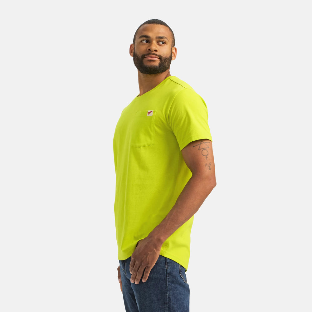 Red Wing Shoes Men|Apparel / Short Sleeve Pocket T-Shirt in Bright Green 98472
