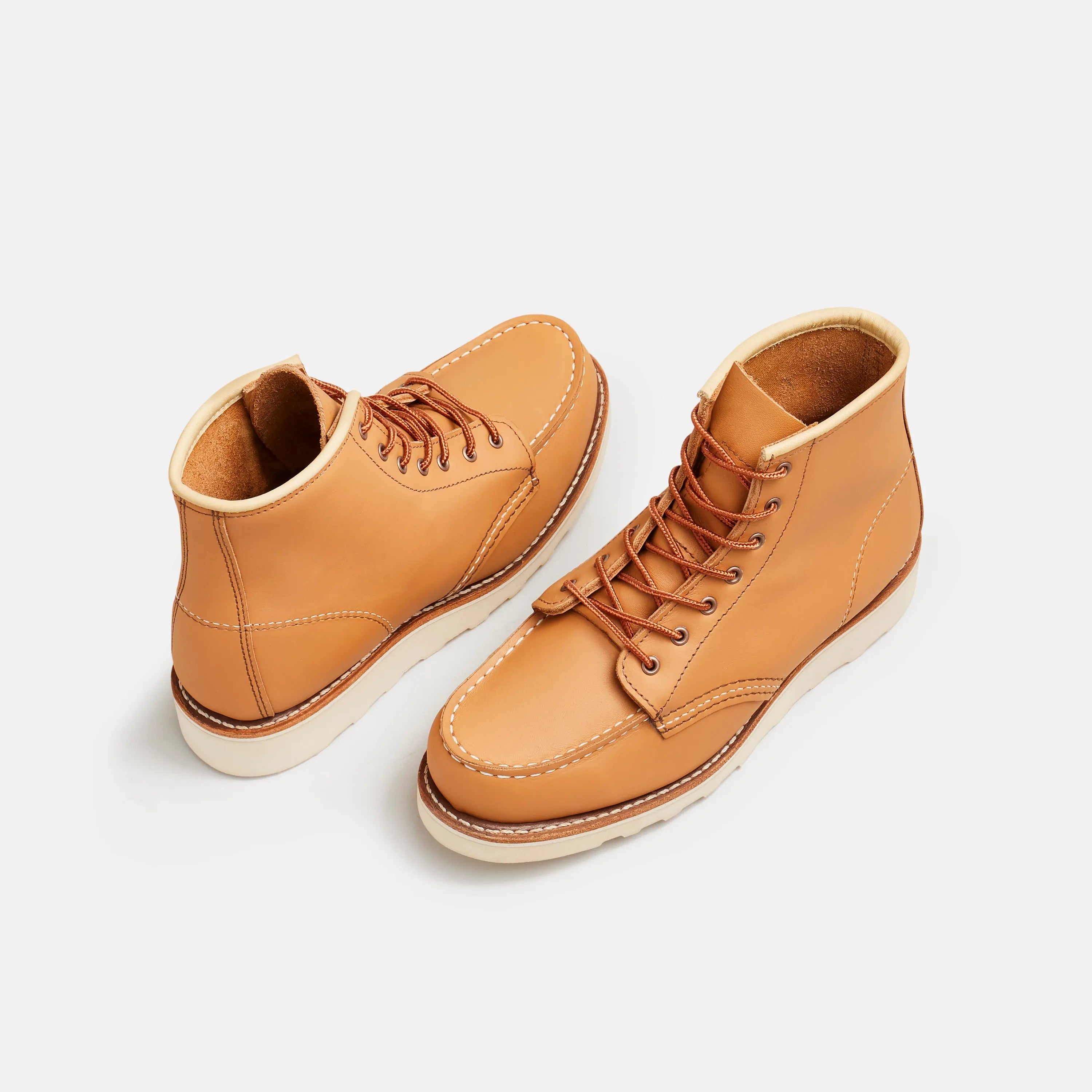 Red Wing Shoes Women / 6-Inch Classic Moc Short Boot in Tan Leather 3383 | Red Wing Heritage