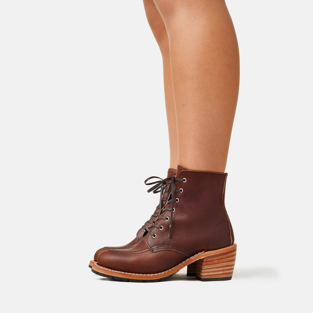 Red Wing Shoes Women / Clara Heeled Boot in Dark Brown Leather 3406