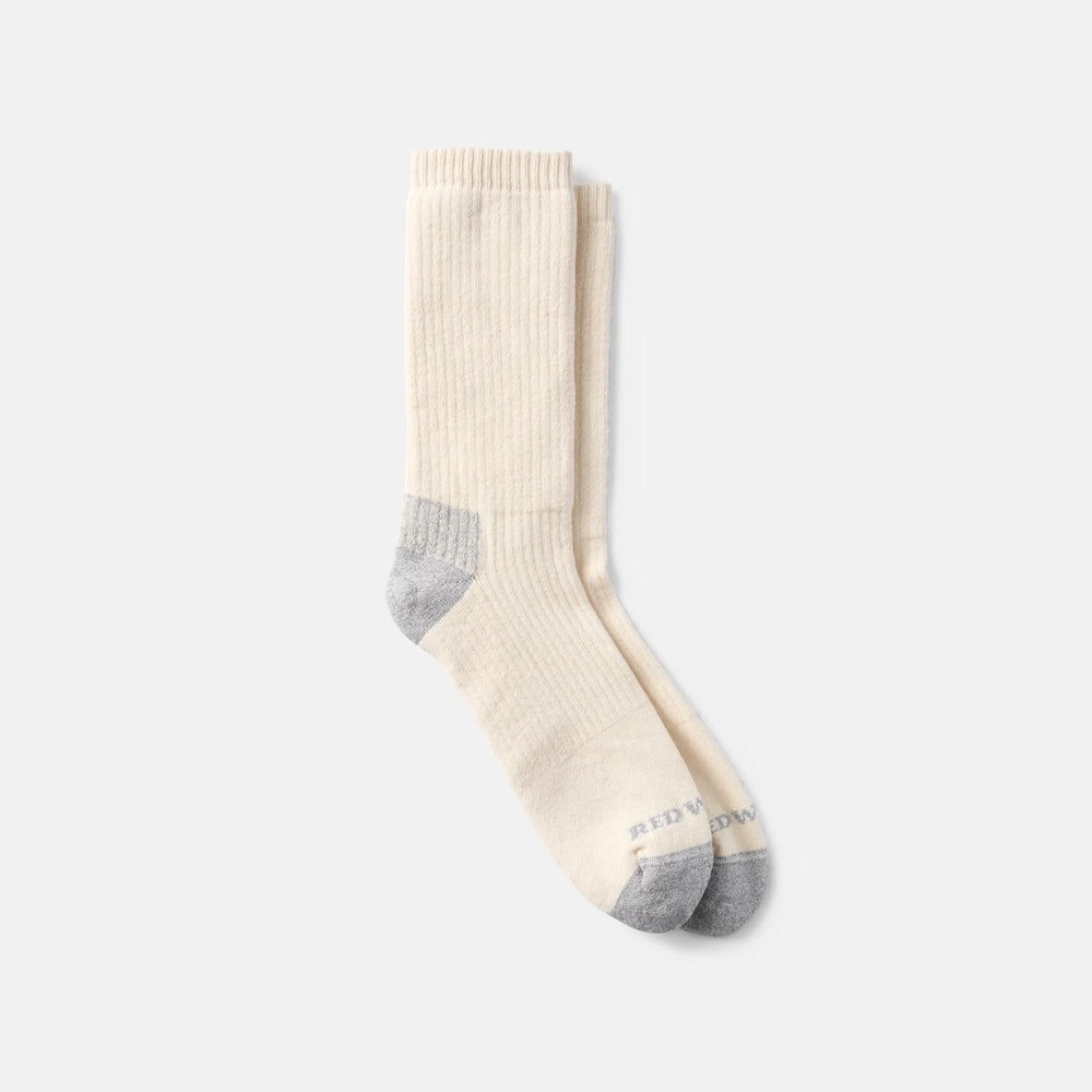 Red Wing Shoes Apparel / Unisex Cushion Crew Socks in Cream | Red Wing Heritage 97678