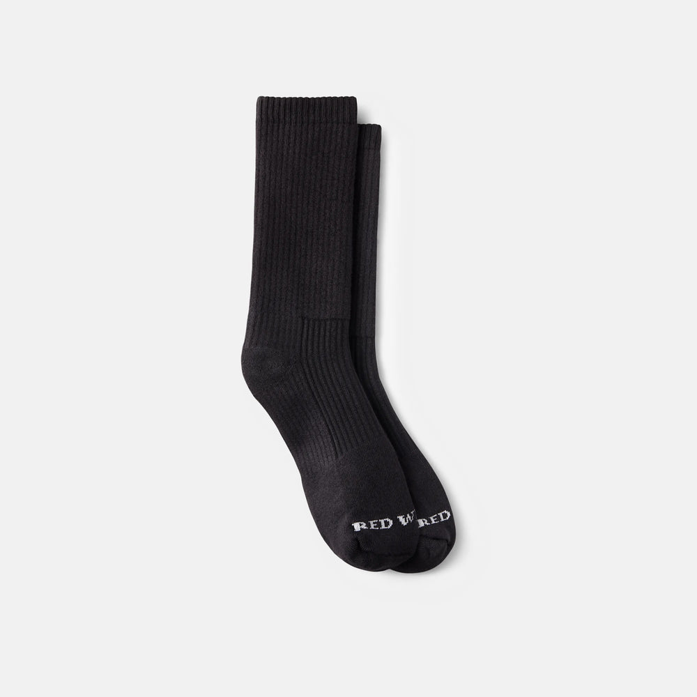 Red Wing Shoes Apparel / Unisex Cotton Blend Crew Sock in Black 97266