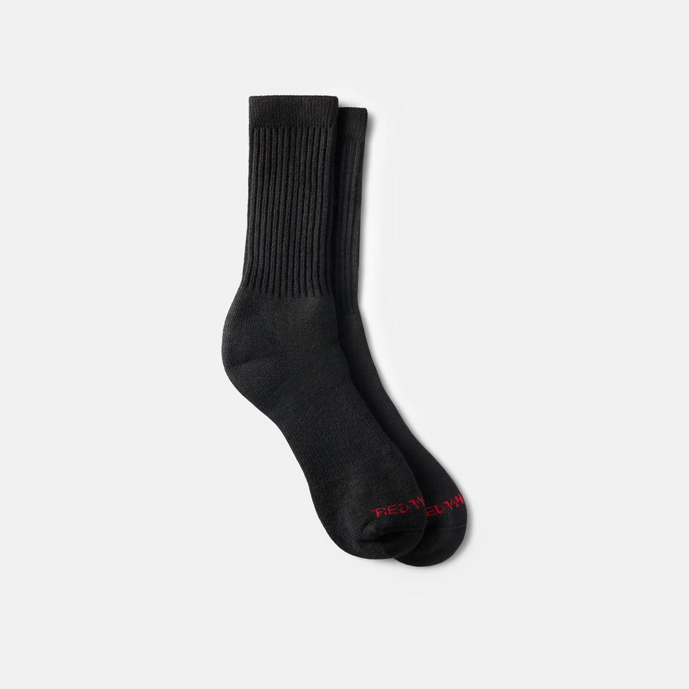 Red Wing Shoes Apparel / Unisex Acrylic Blend Crew Sock in Black 97308