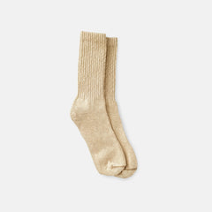 Red Wing Shoes Apparel / Unisex Cotton Blend Ragg Crew Boot Socks in Over Dyed Cream/Coffee Cotton Blend 97658 | Red Wing Heritage