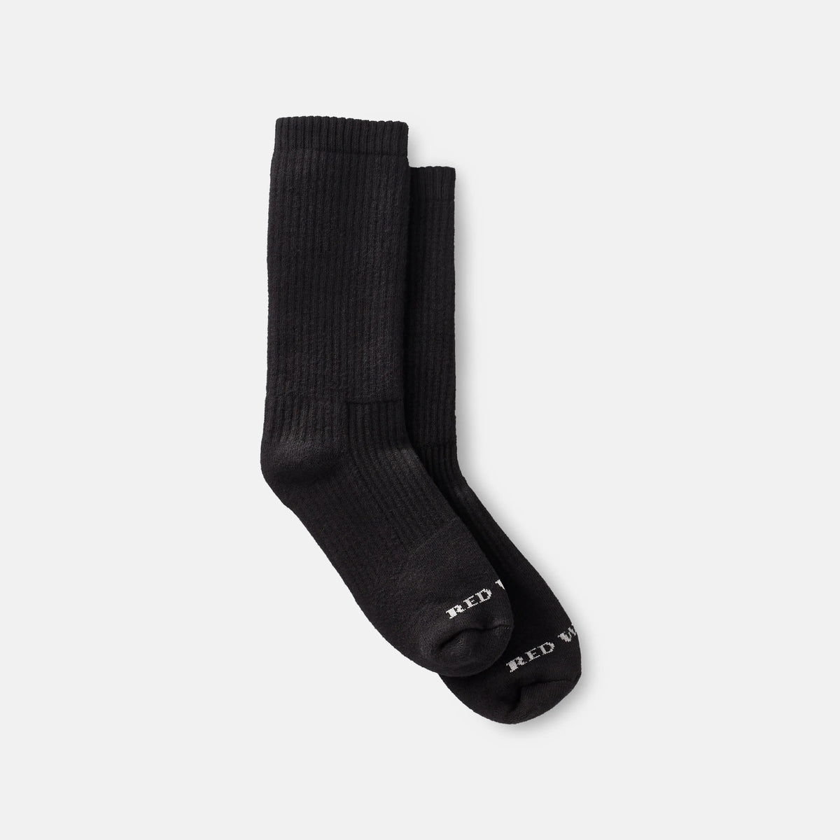 Red Wing Shoes Apparel / Unisex Cushion Crew Socks in Black Cotton Blend 97647 | Red Wing Heritage
