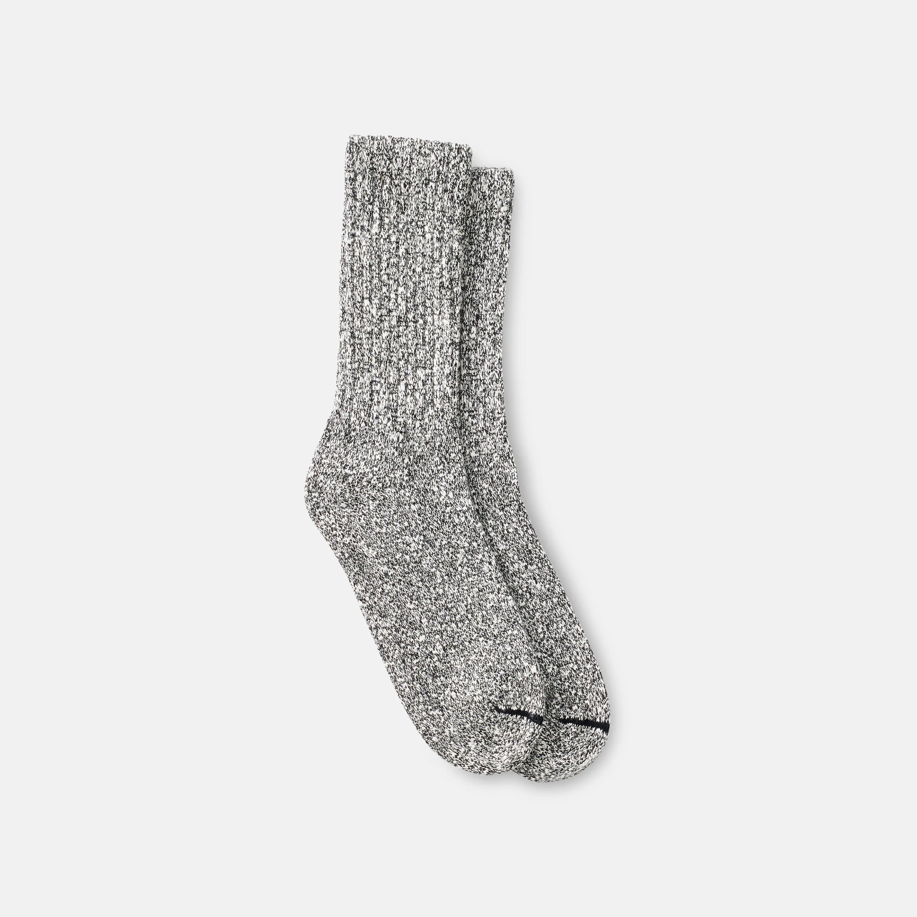 Red Wing Shoes Apparel / Unisex Cotton Blend Ragg Crew Socks in Black/White Cotton Blend 97644 | Red Wing Heritage