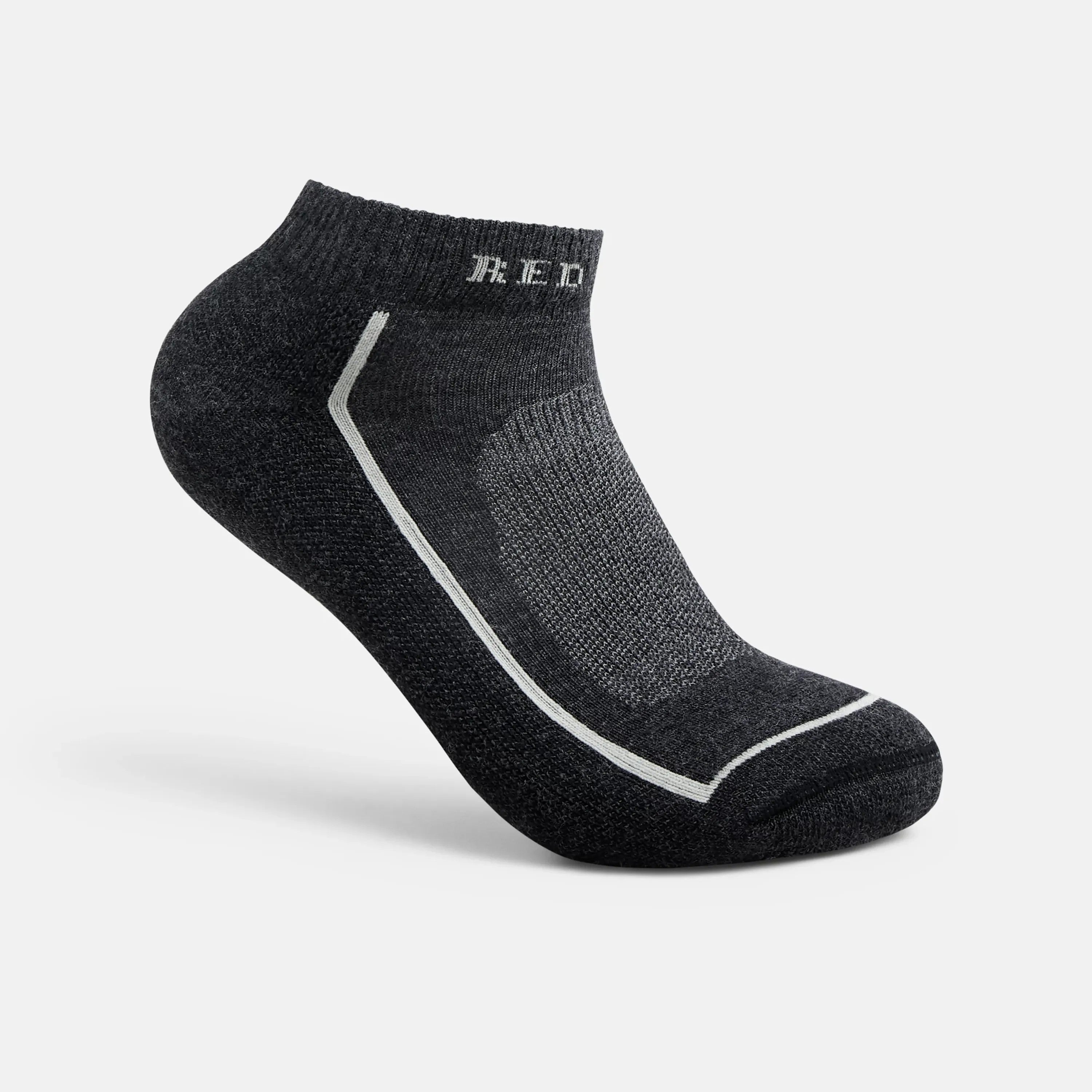Red Wing Shoes Apparel / Unisex Steel-Toe Merino Wool Blend Quarter Crew Sock in Black 97393