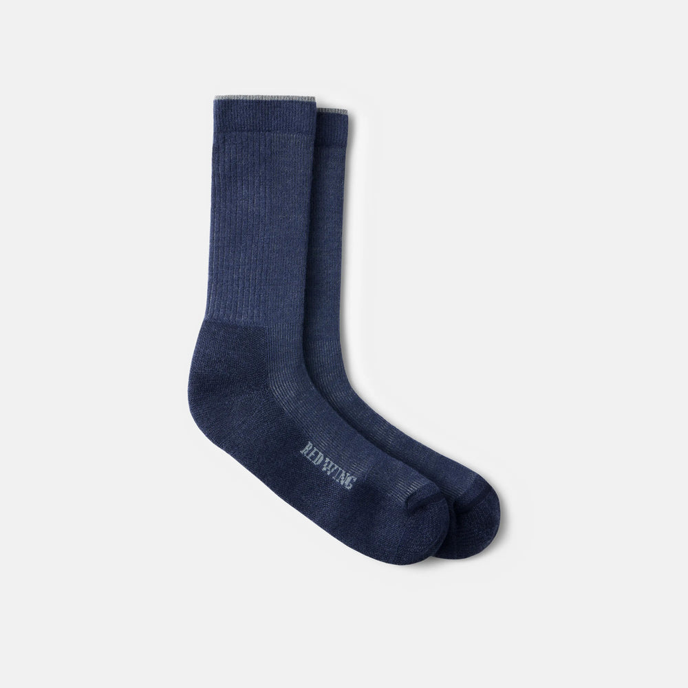 Red Wing Shoes Apparel / Unisex Merino Wool Blend Crew Sock in Navy