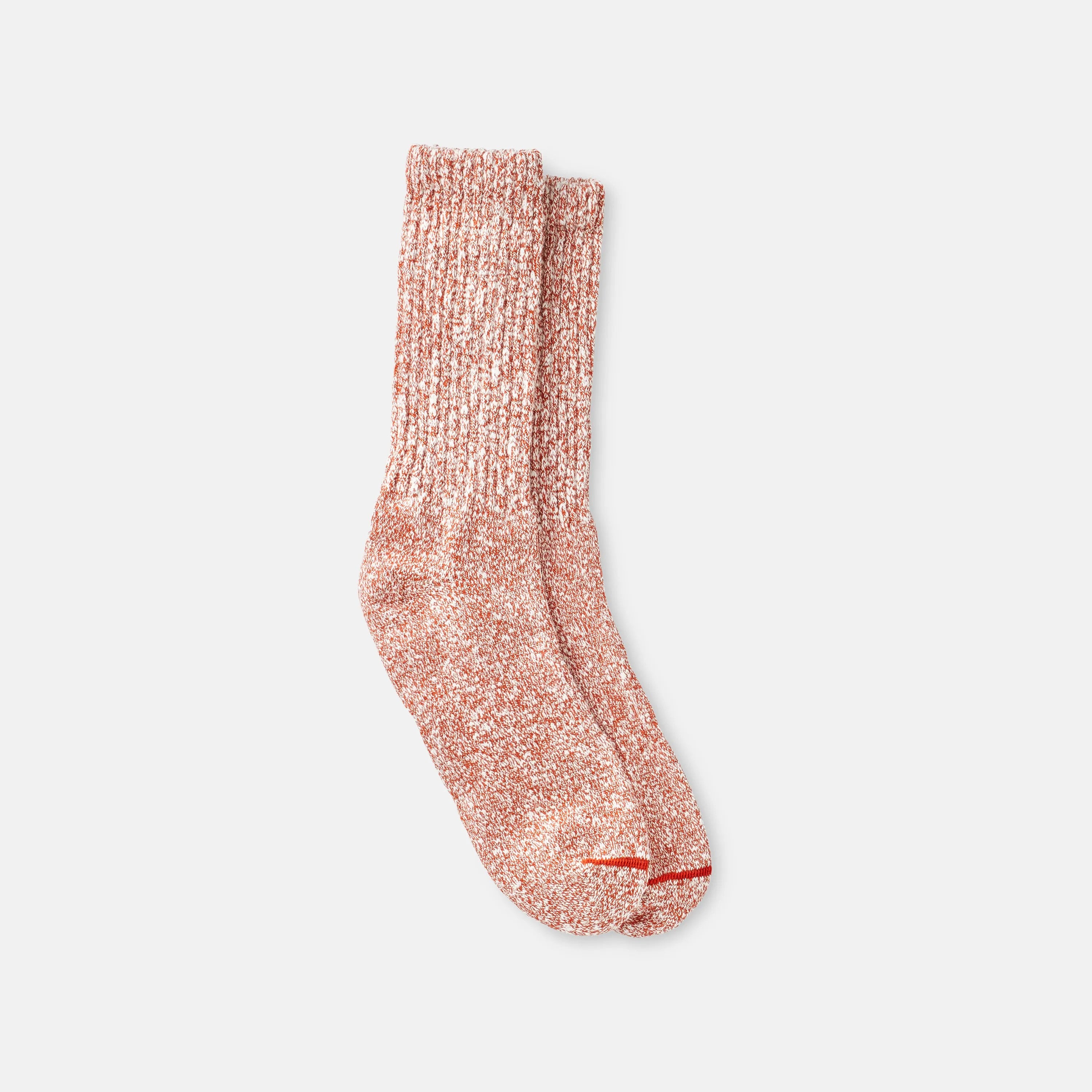 Red Wing Shoes Apparel / Unisex Cotton Blend Ragg Crew Socks in Rust/White Cotton Blend 97646 | Red Wing Heritage