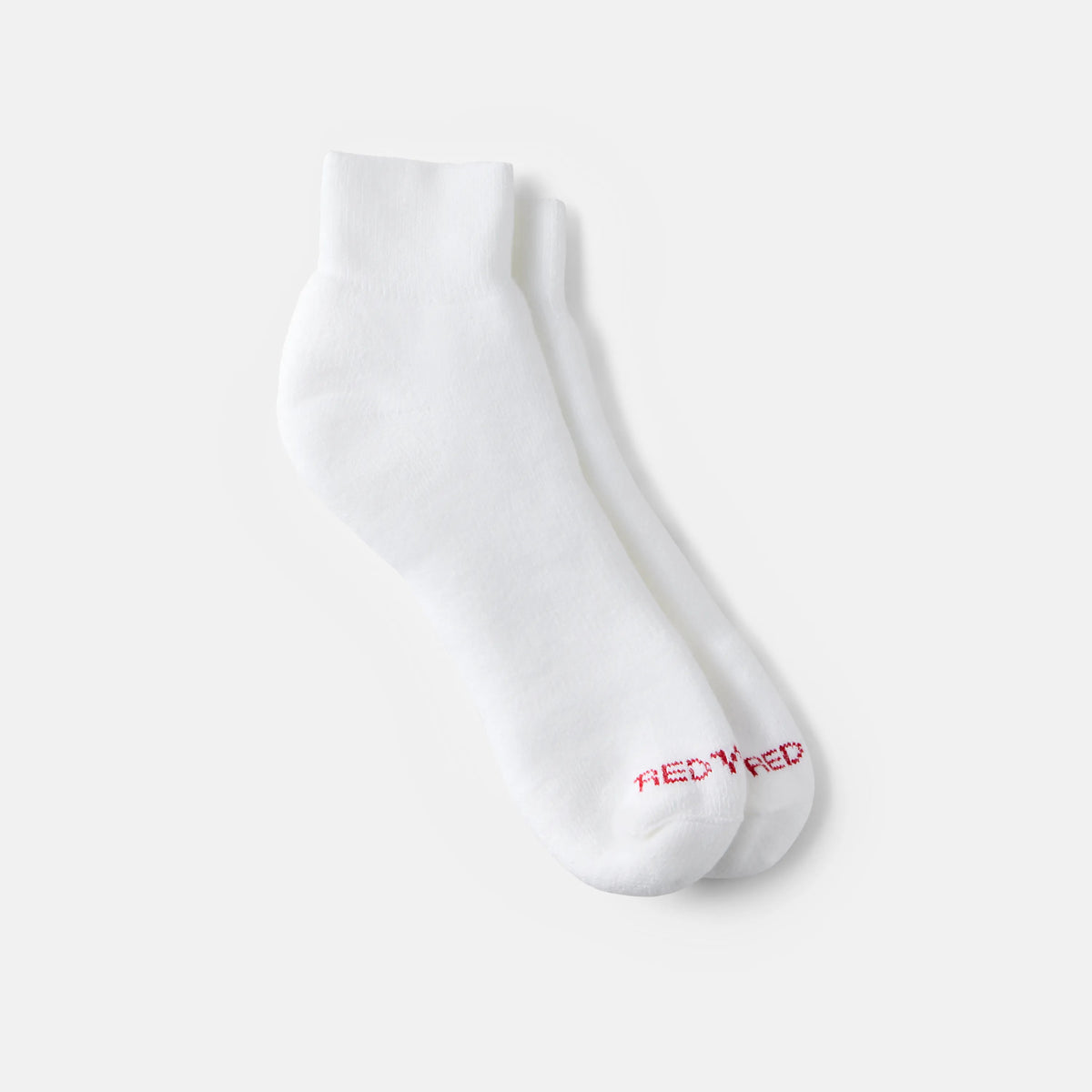 Red Wing Shoes Apparel / Unisex Acrylic Blend Quarter Crew Sock in White 97316