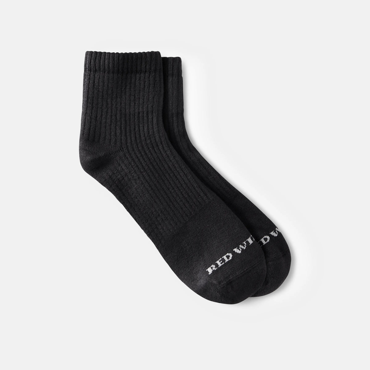 Red Wing Shoes Apparel / Unisex Cotton Blend Quarter Crew Sock in Black 97264