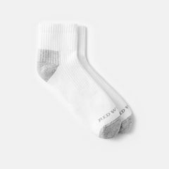 Red Wing Shoes Apparel / Unisex Cotton Blend Quarter Crew Sock in White 97263