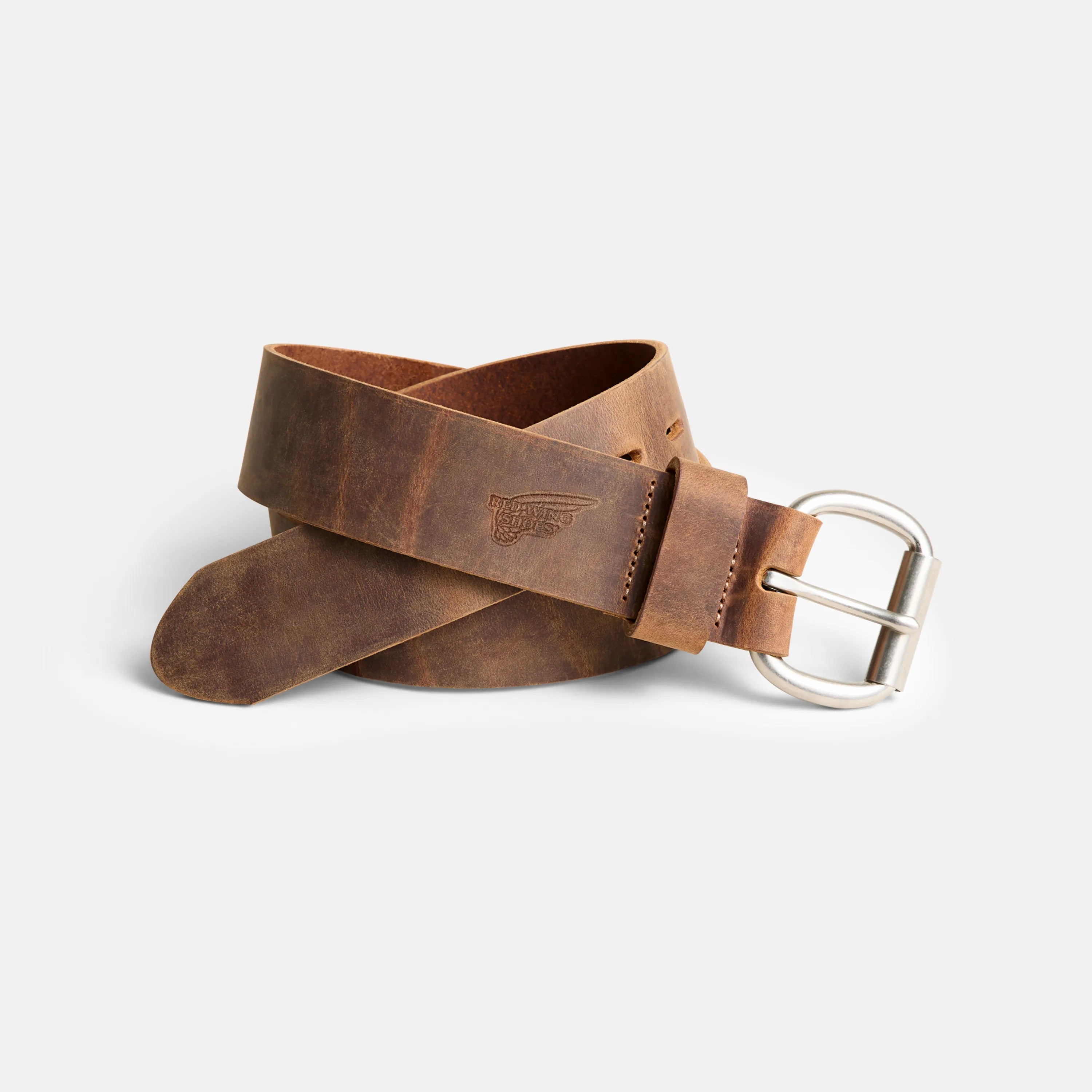 Red Wing Shoes Apparel / Red Wing Leather Belt with Roller Bar in Brown 96546
