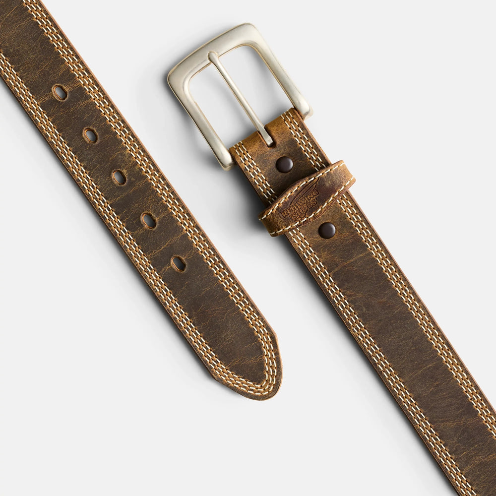 Red Wing Shoes Apparel / Red Wing Triple Stitch Leather Belt in Brown 96548